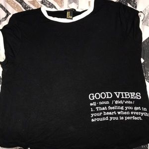 Forever 21 black crop top shirt